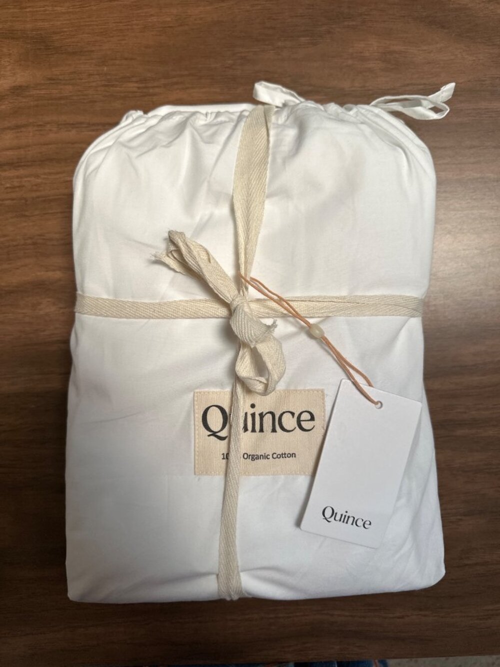 Quince Organic Crisp Percale Fitted Sheet Set